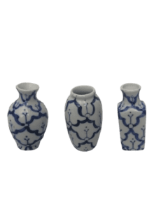 Miniature Blue Hand Painted Vases