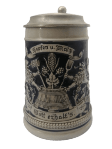 Gerz West Germany Original Beer Stein Cobalt Blue Lions Look