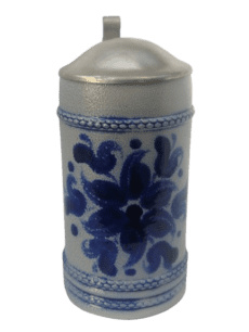 Vintage Shilz Pottery Hand Painted German Beer Stein Cobalt Blue