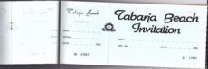 Tabarja Beach Resort Invitation Card Booklet 1980