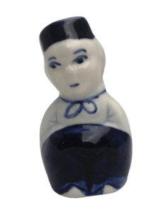Delft Small Boy Statue Hand Painted Cobalt Blue