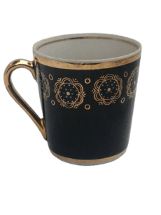 Hand Painted Cobalt Tea Cup With USSR Gilding 1970s