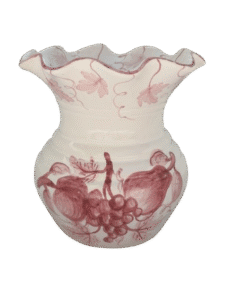Hand Painted Bourg-Joly Malicorne Vase