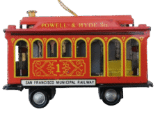Vintage Schylling Cable Car Tin Toy Ornament 1997 Collector Series