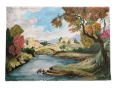 Beautiful Nature Painting Drew & Signed By The Lebanese Painter Maya Haddad 1983