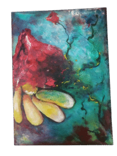 Bloom of the Unknown Surreal Abstract Floral Study Painting Drew By Hélène A.M