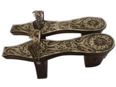 Vintage Ottoman Wooden Filigree Clogs Bath Shoes Nalin Decorative Slippers
