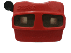 Vintage Red Super 3D Viewer Classic Stereoscope Toy