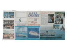 Vintage 1986/87 “3-Isle Cruises” Brochure Mistral & Saronic Star, Aegina, Poros & Hydra Greece