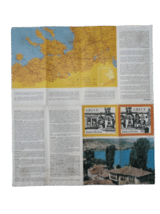 Vintage Greek Tourism Brochure “Grèce: Macédoine” Fold-Out Travel Guide With Map 1967