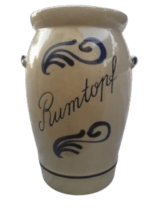 Vintage Marzi Remy Rumtopf Hand Painted German Ceramic Vase With Blue Floral Design