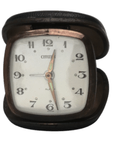 Vintage Citizen Travel Alarm Clock Japan Mid-Century Design