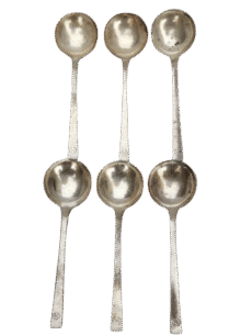 Vintage Sheraton Hotel Silver Plated Ladle Spoons Set of 6