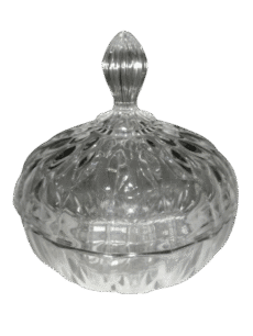 Vintage Cristal D'Arques Bretagne Crystal Glass Bowl Candy Dish & Lid