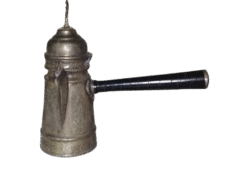 Antique Brass Coffee Pot with Islamic Motif