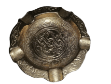 Antique Brass Ashtray from Damascus Handcrafted Middle Eastern Design
