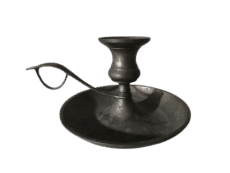 Antique Brass Chamberstick Candle Holder with Handle