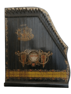 Rare 19th Century Antique German Concert Salon-Harfe Zither
