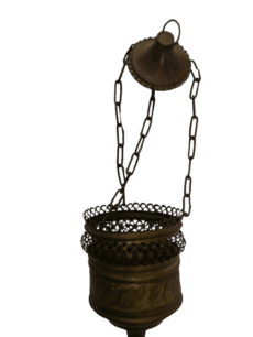 Vintage Brass Hanging Incense Burner/Charcoal Brazier Ornate Middle Eastern Decor
